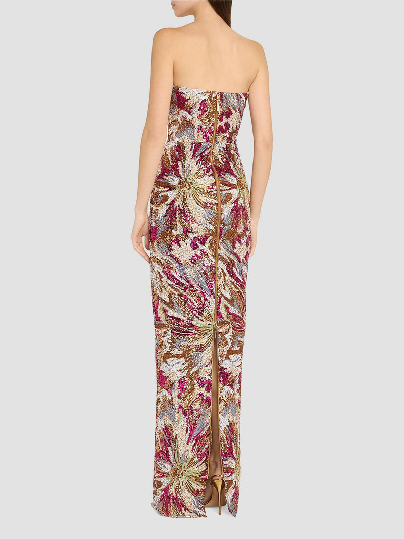 Women's Dahlia Floral-Sequined Strapless Gown - Multi 4