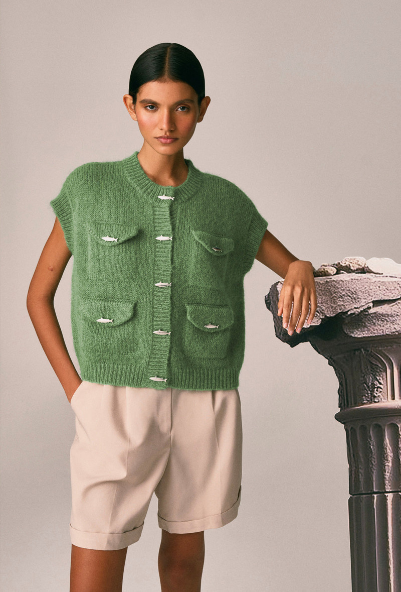 Lennox Vest - Leaf Green 1