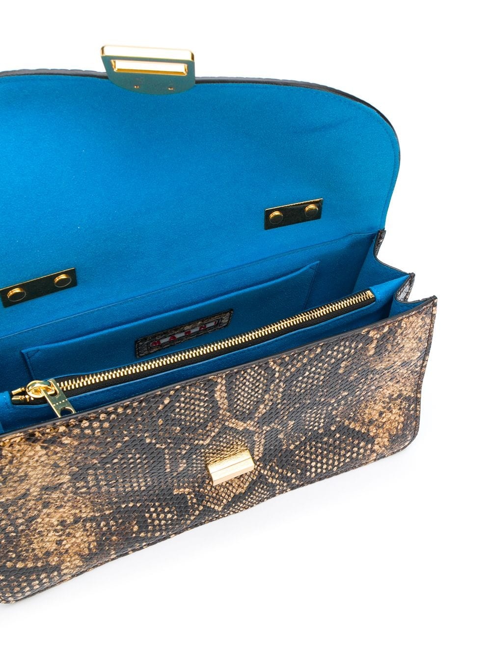 snakeskin-effect shoulder bag - 5