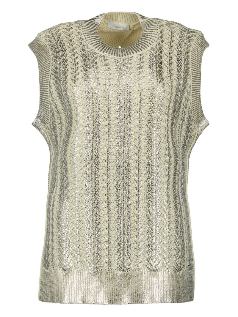 textured-knit sleeveless top 1
