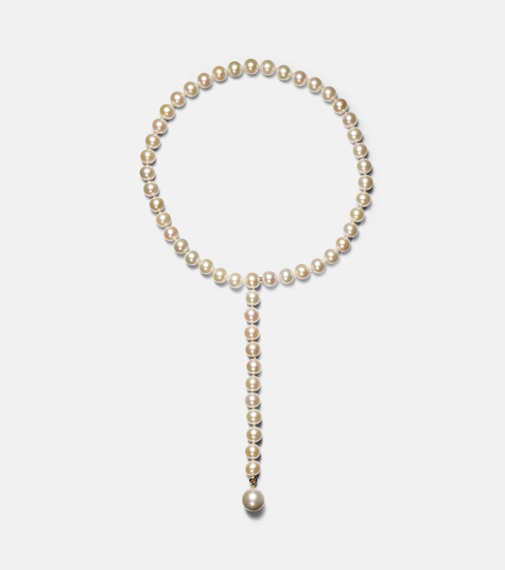 La Belle 14kt gold necklace with pearls - 1