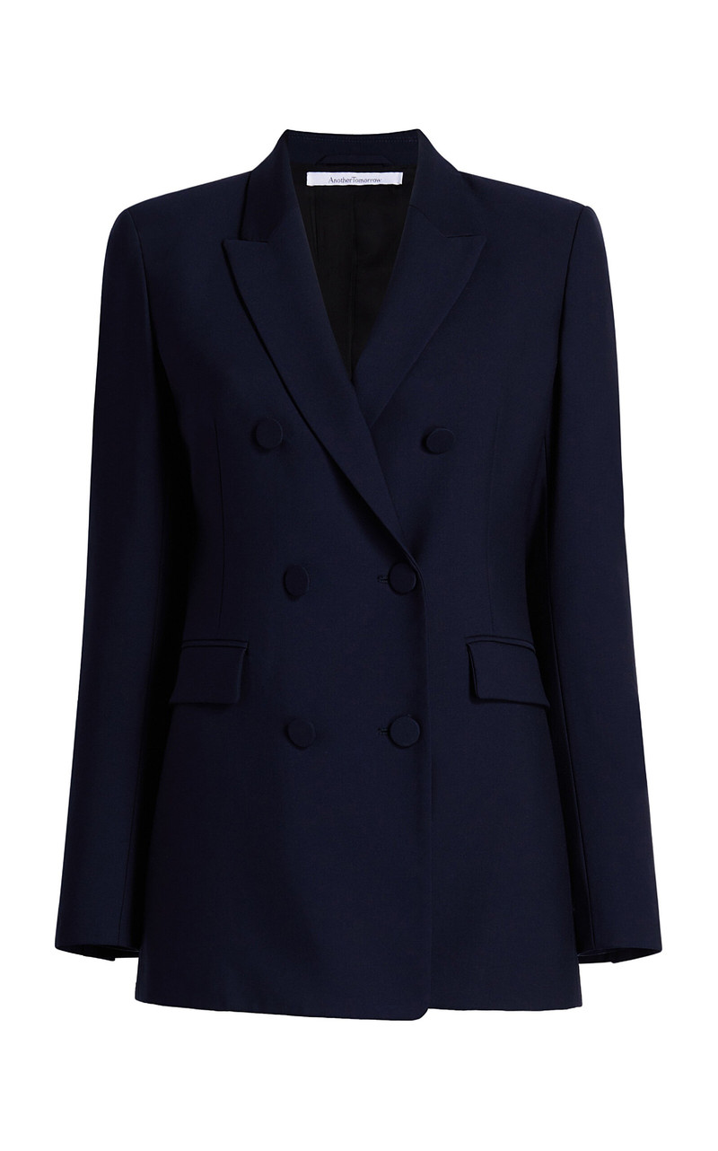 Double-Breasted Wool Jacket navy - 1