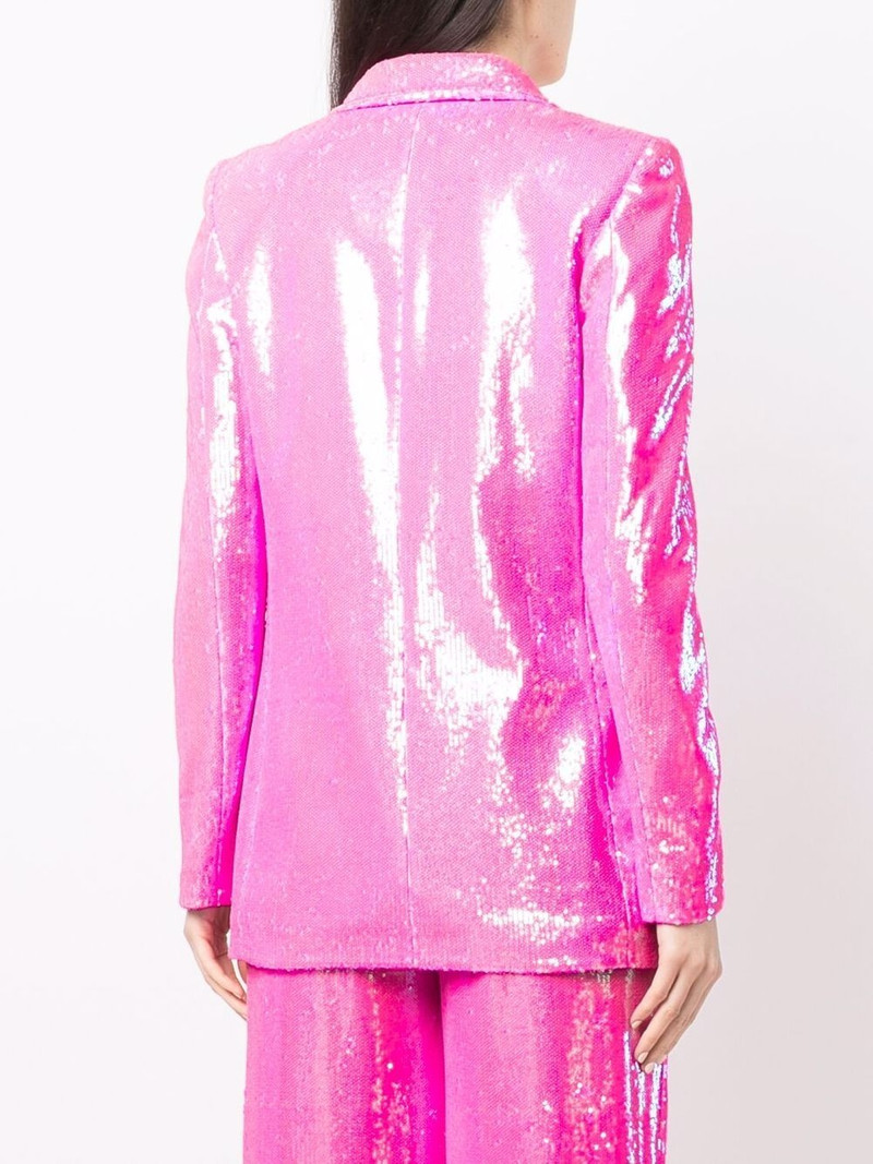 sequin-embellished 단 하나 breasted blazer 4