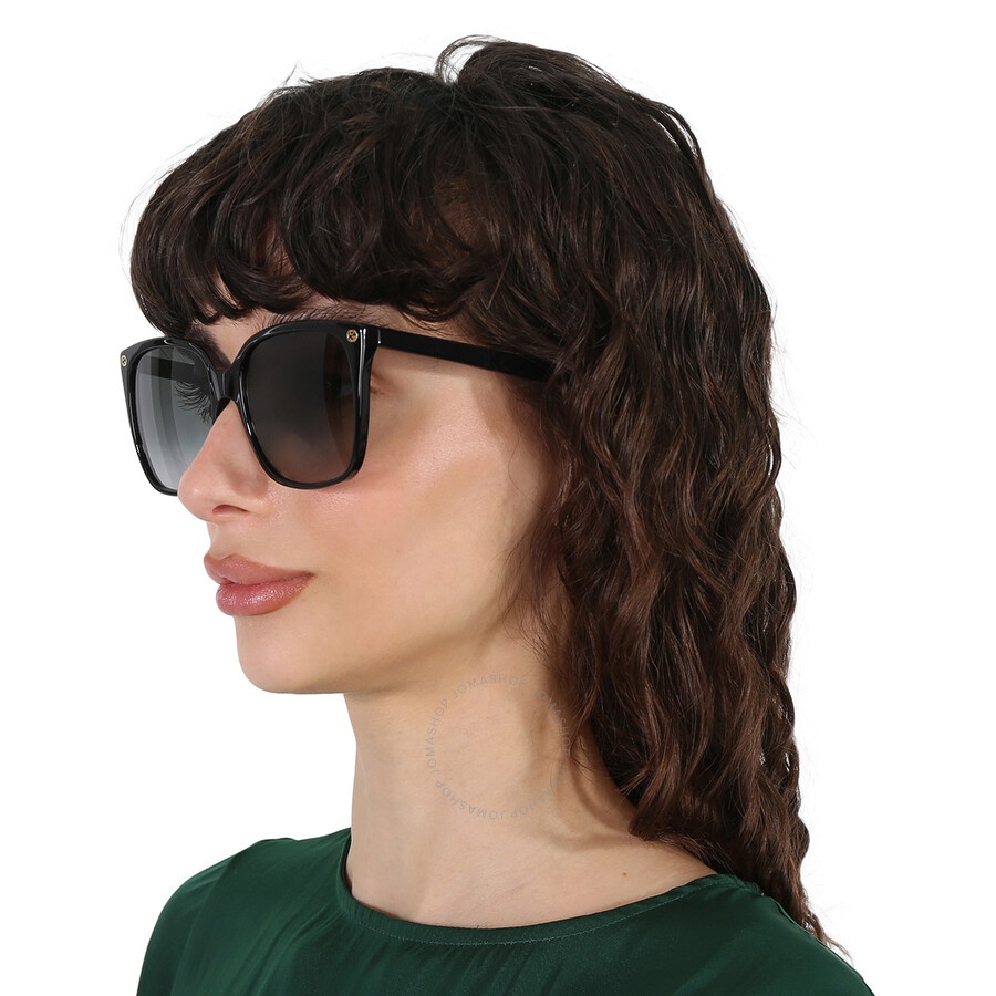 Gucci Grey Gradient Cat Eye Ladies Sunglasses GG0022S 001 57 - 2