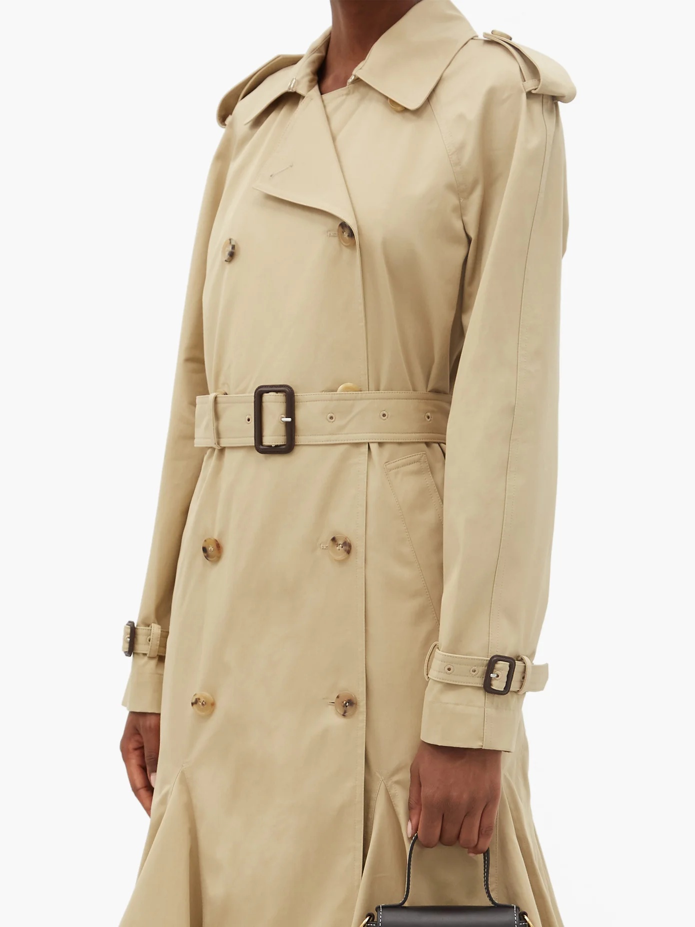 Panelled-hem cotton-gabardine trench coat - 6