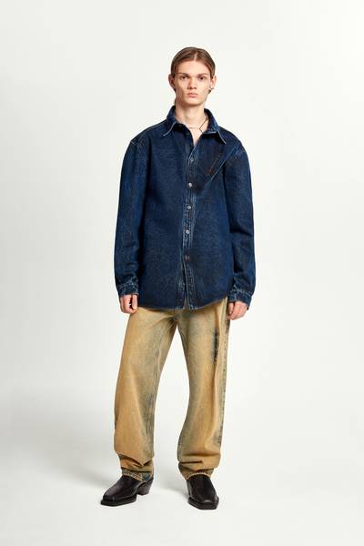 Y/Project Pinched Logo Denim Shirt outlook
