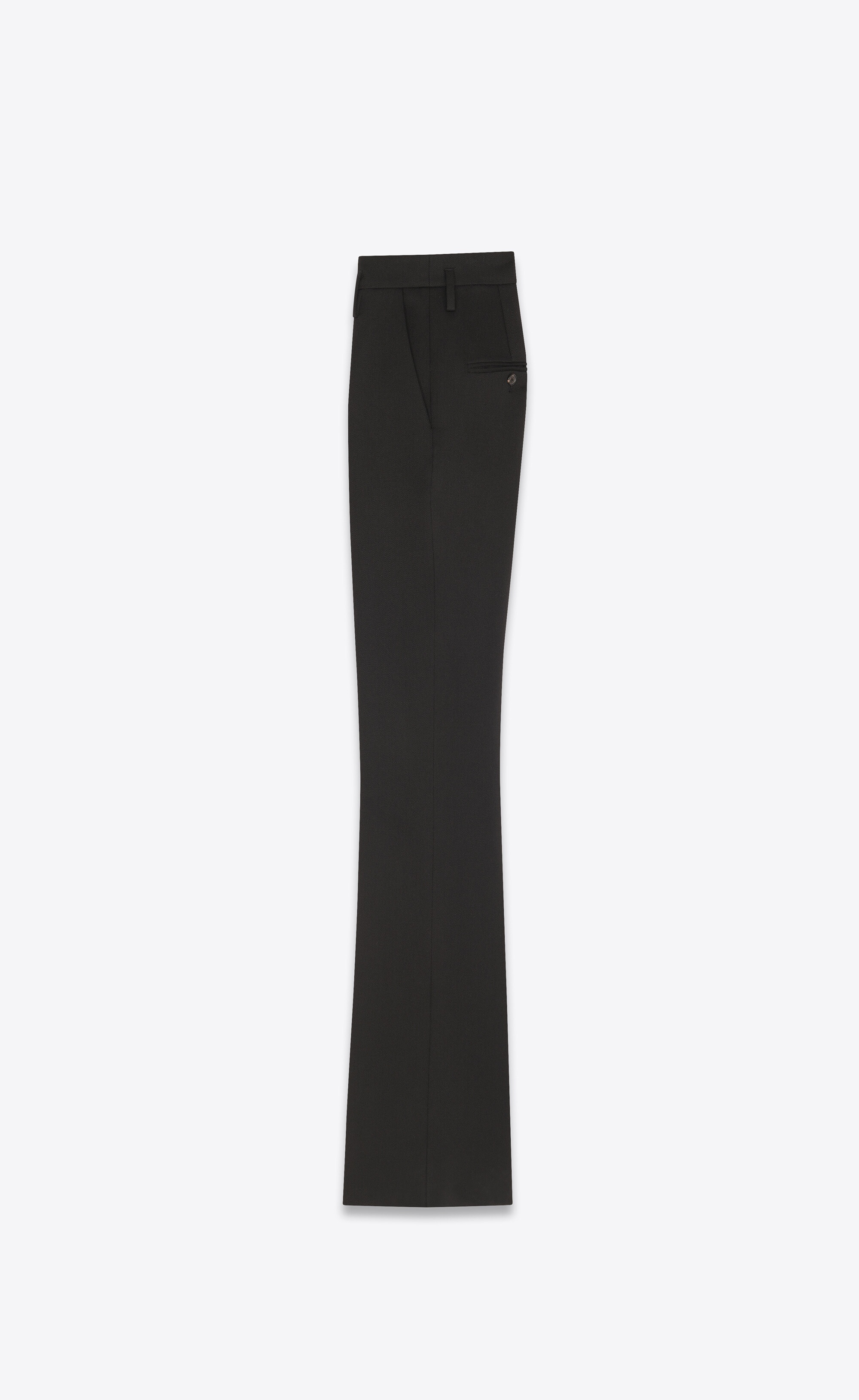 high-waisted pants in wool twill - 3