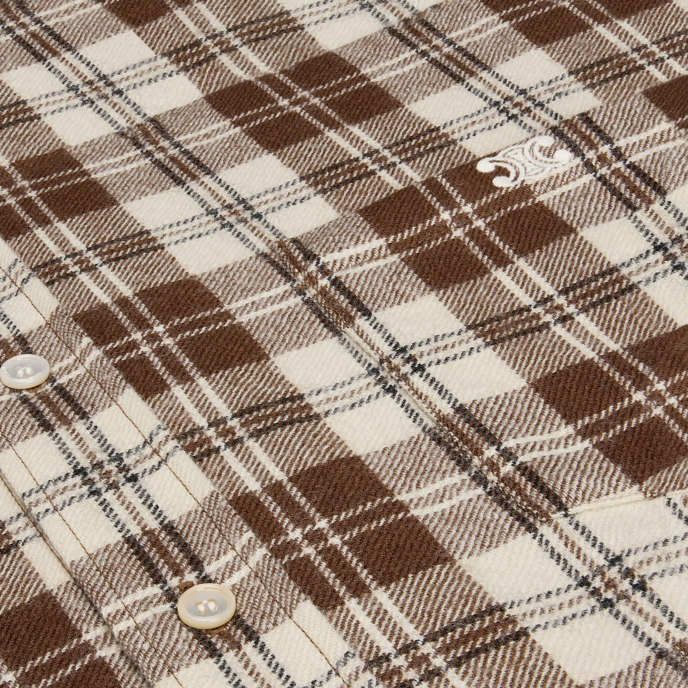 relaxed shirt IN CHECKED WOOL - 4