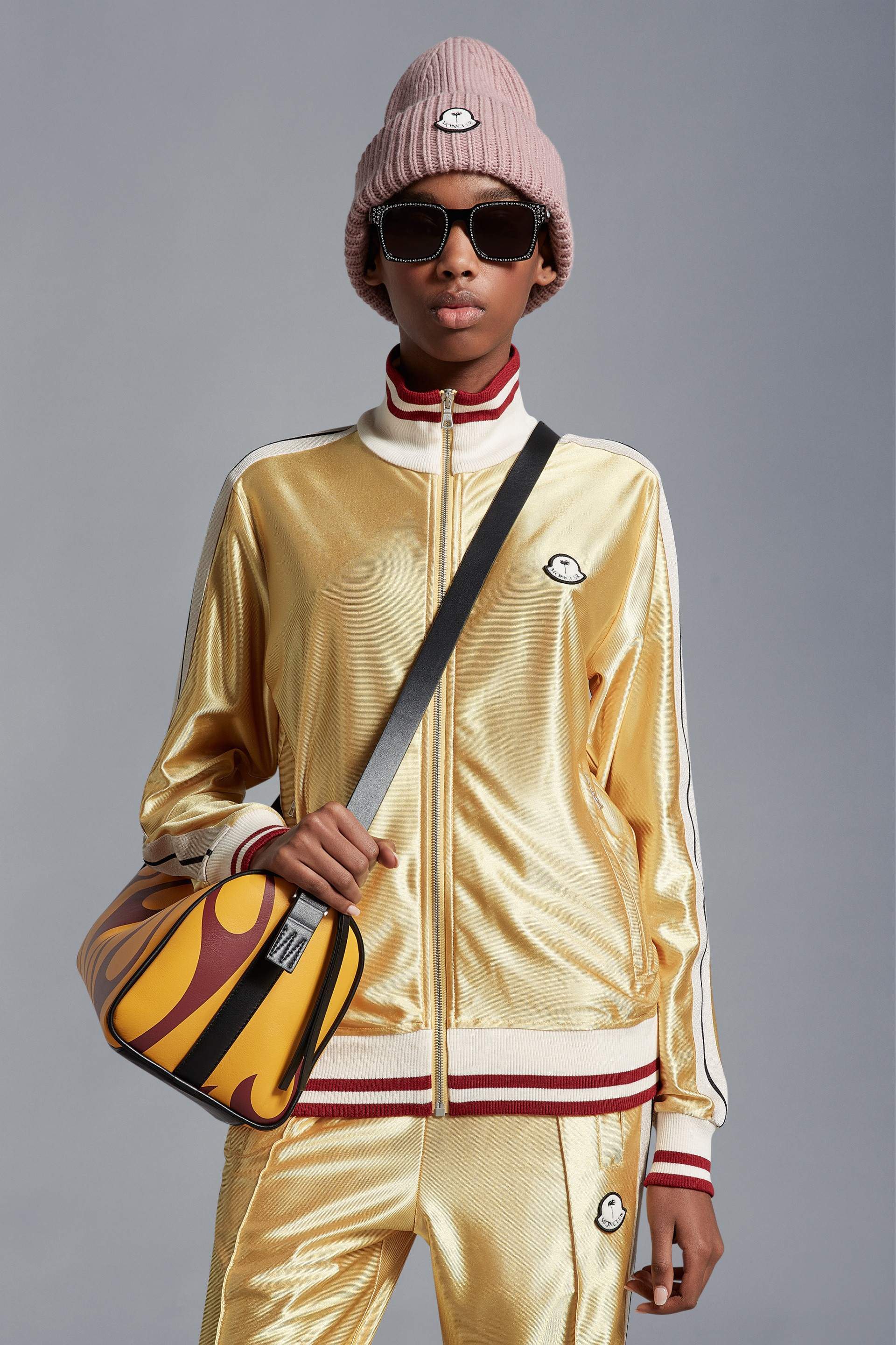 Shiny Zip-Up Sweatshirt - 2