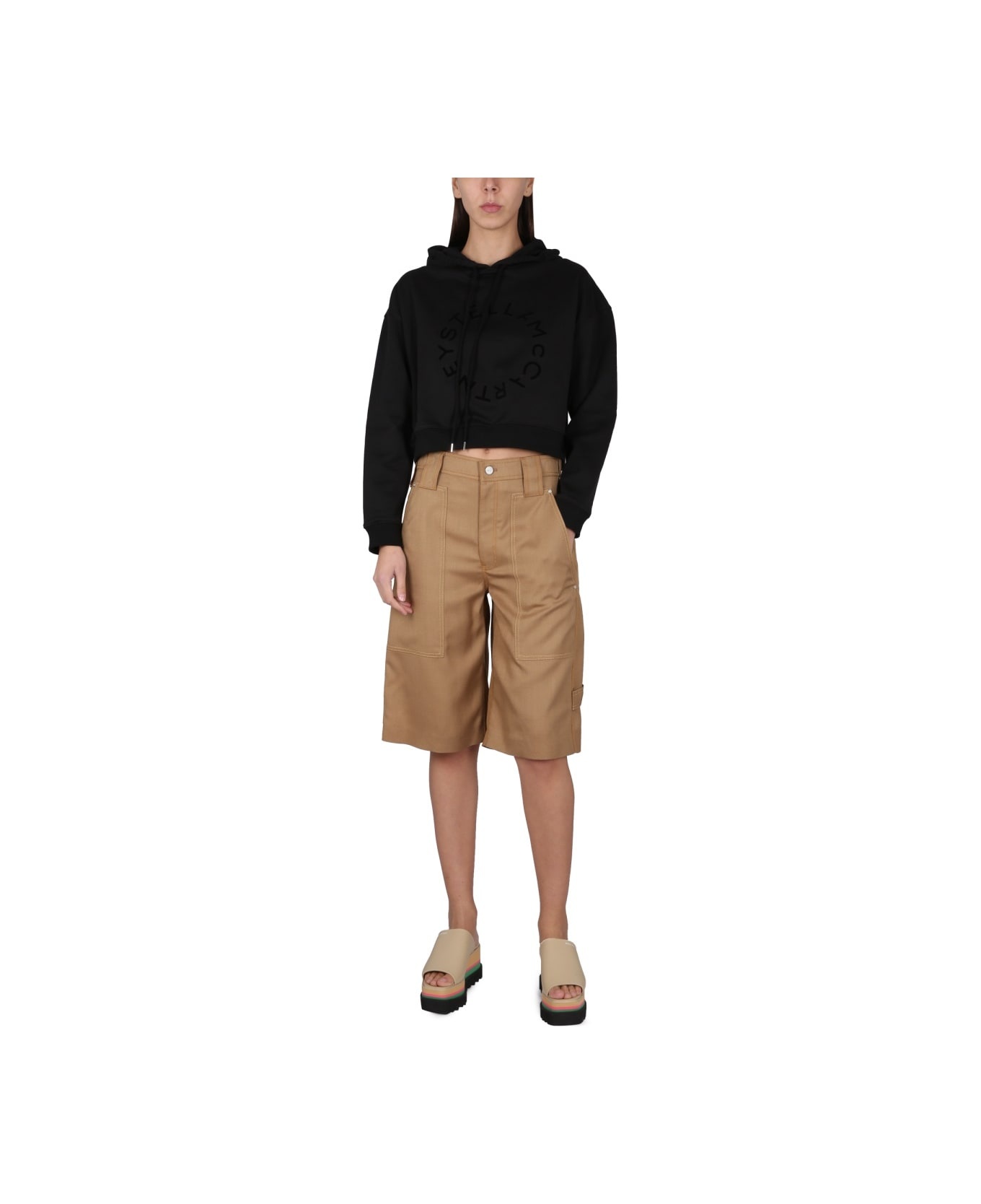 Cropped Sweatshirt With Logo - 2