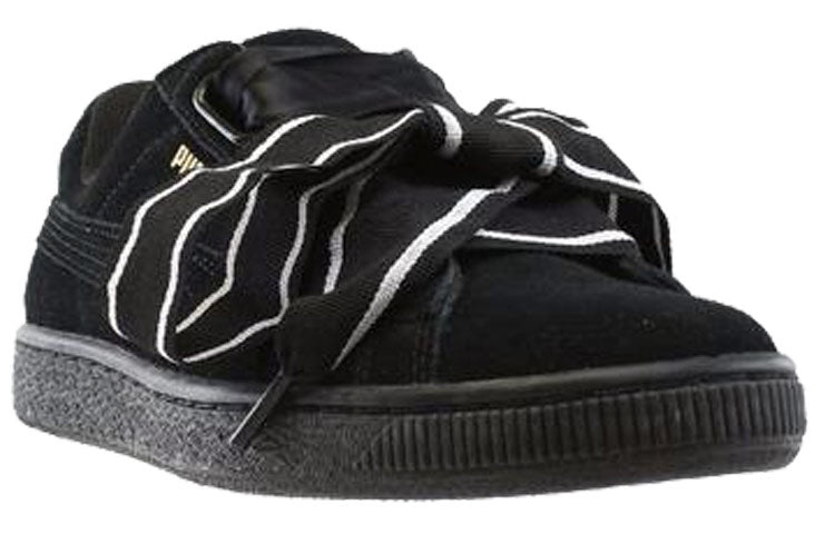 (WMNS) PUMA Suede Heart Satin NEW AUTHENTIC Black 364084-01 - 2