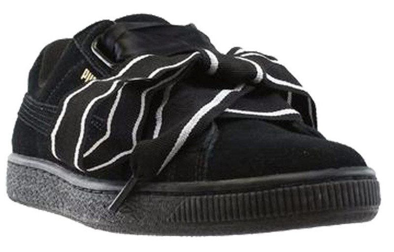 PUMA (WMNS) PUMA Suede Heart Satin NEW AUTHENTIC Black 364084-01 outlook