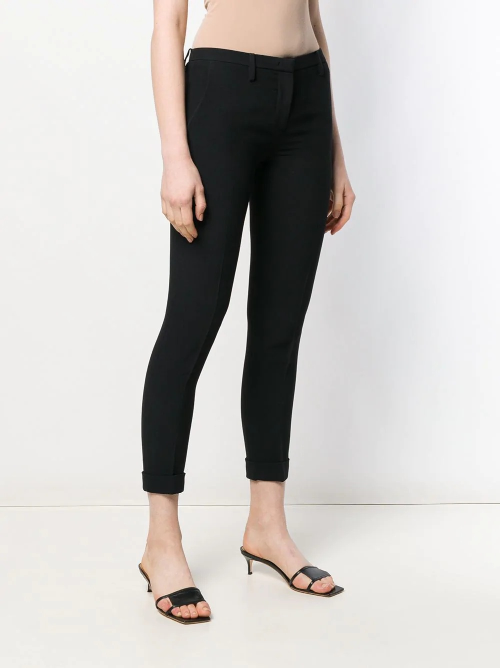 cropped skinny fit trousers - 3