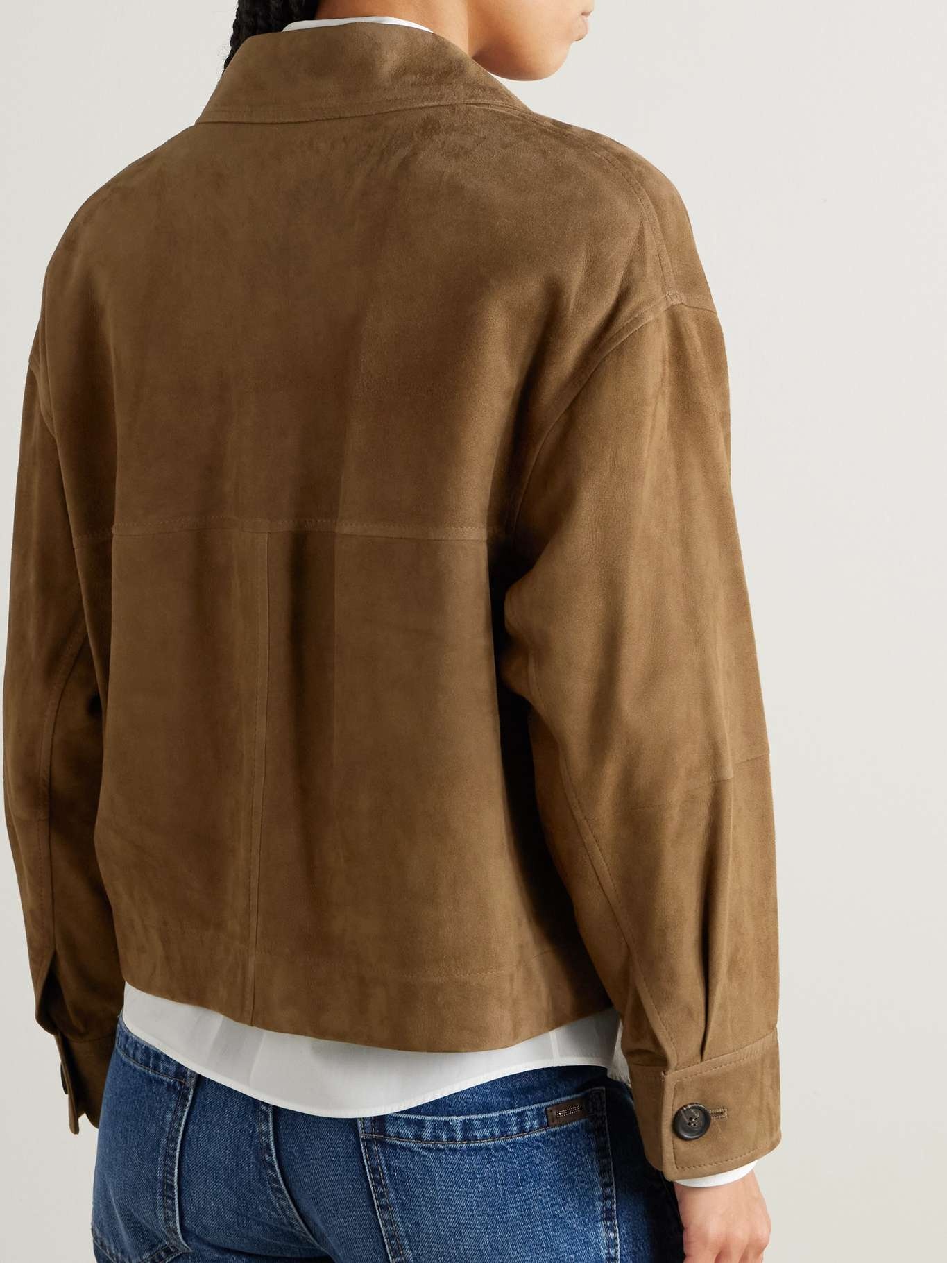 VIP【関税送料無料】希少 Brunello Cucinelli Suede Jacket BRUNELLO CUCINELLI Suede jacket | NET-A-PORTER