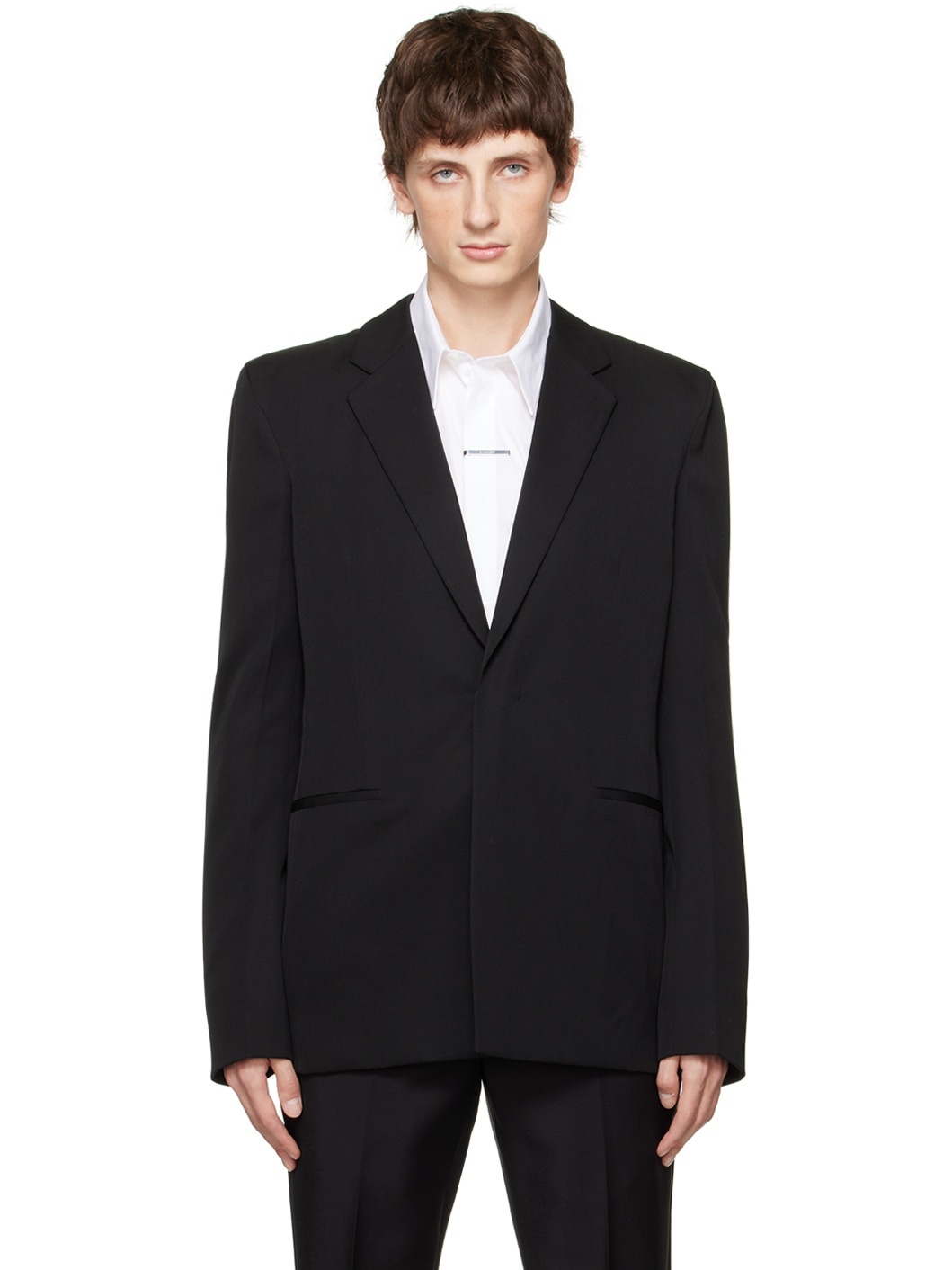 Black Notched Blazer - 1