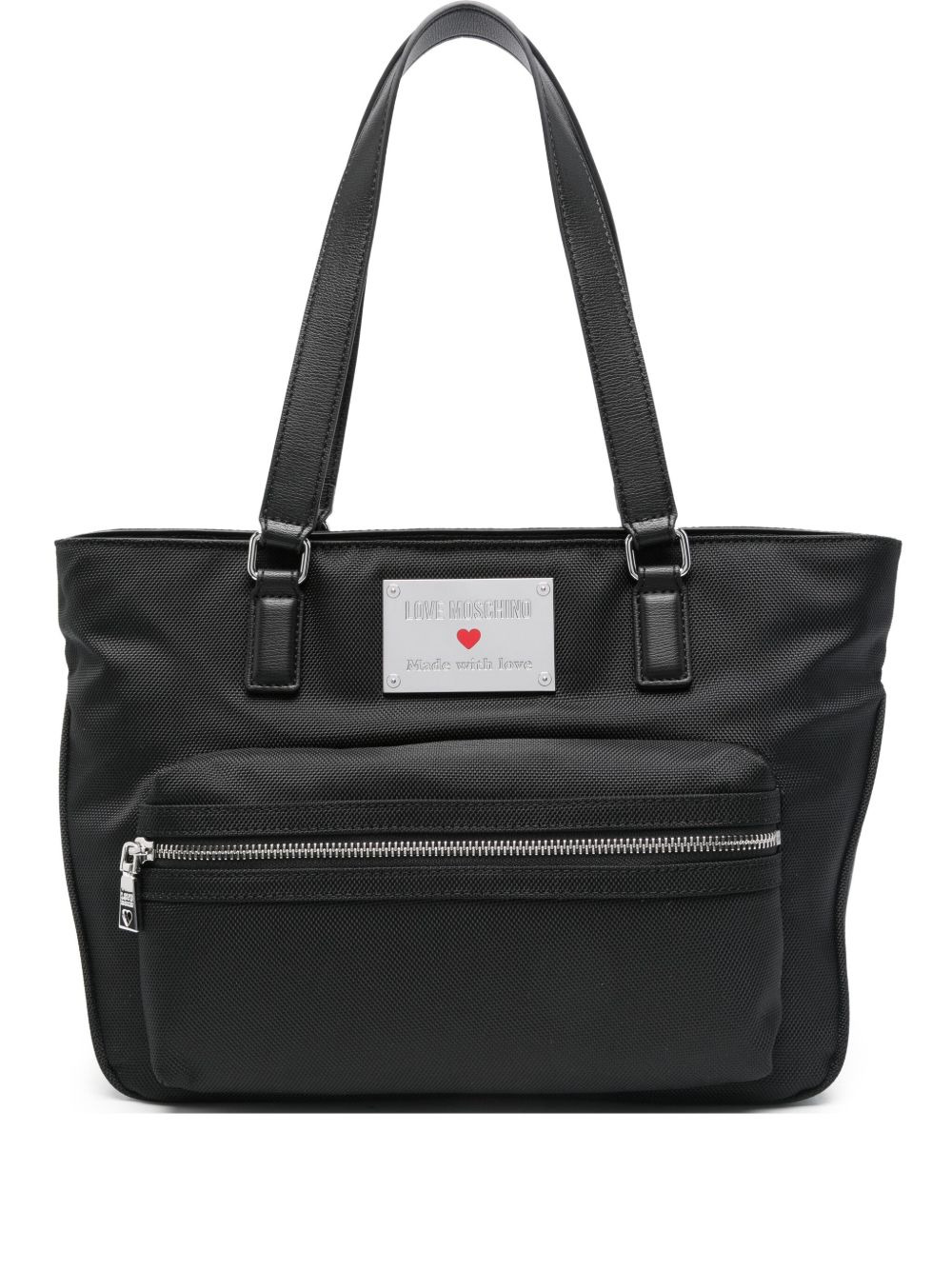 logo-plaque tote bag - 1