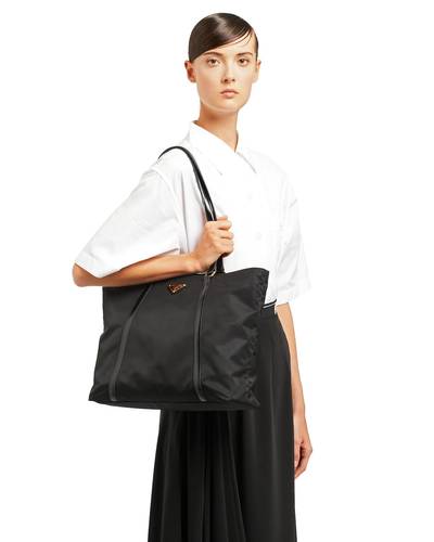 Prada Saffiano leather and nylon tote outlook