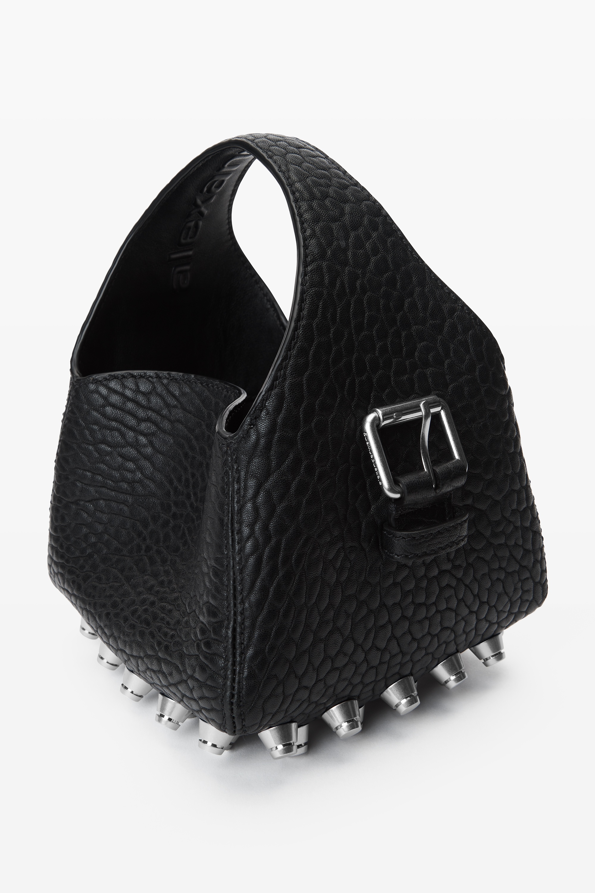 rex small bucket bag in lambskin leather - 2