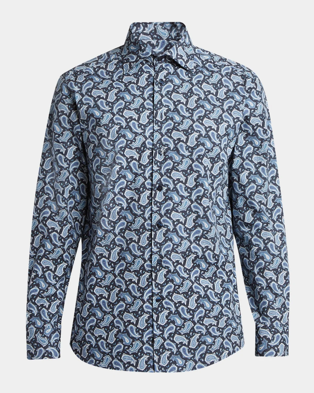 Men's Paisley Stretch Sport Shirt - 1