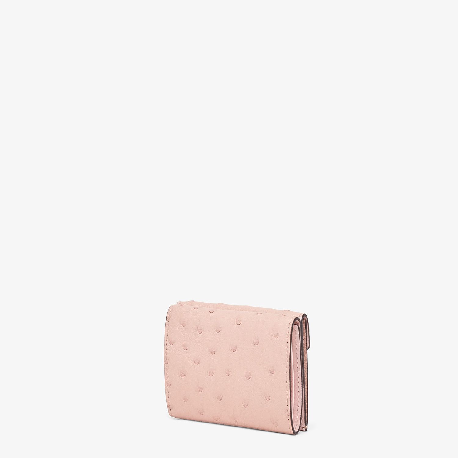 Pink ostrich leather wallet - 2