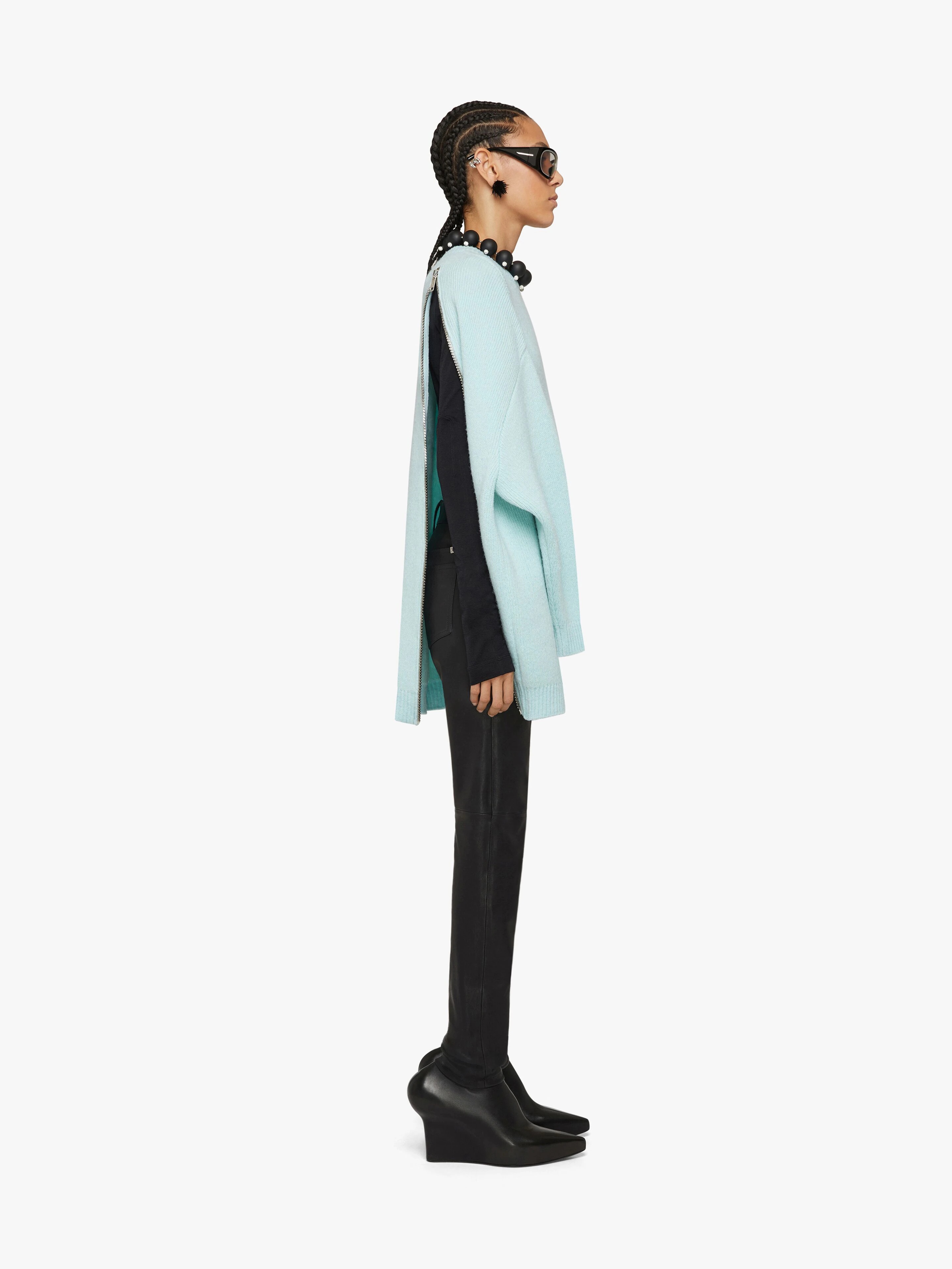 OVERSIZED SWEATER IN WOOL WITH 4G ZIP - 3