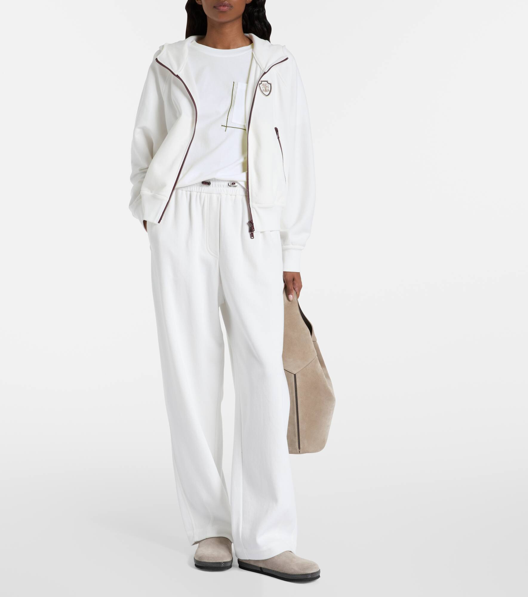 Cotton-blend straight pants - 2