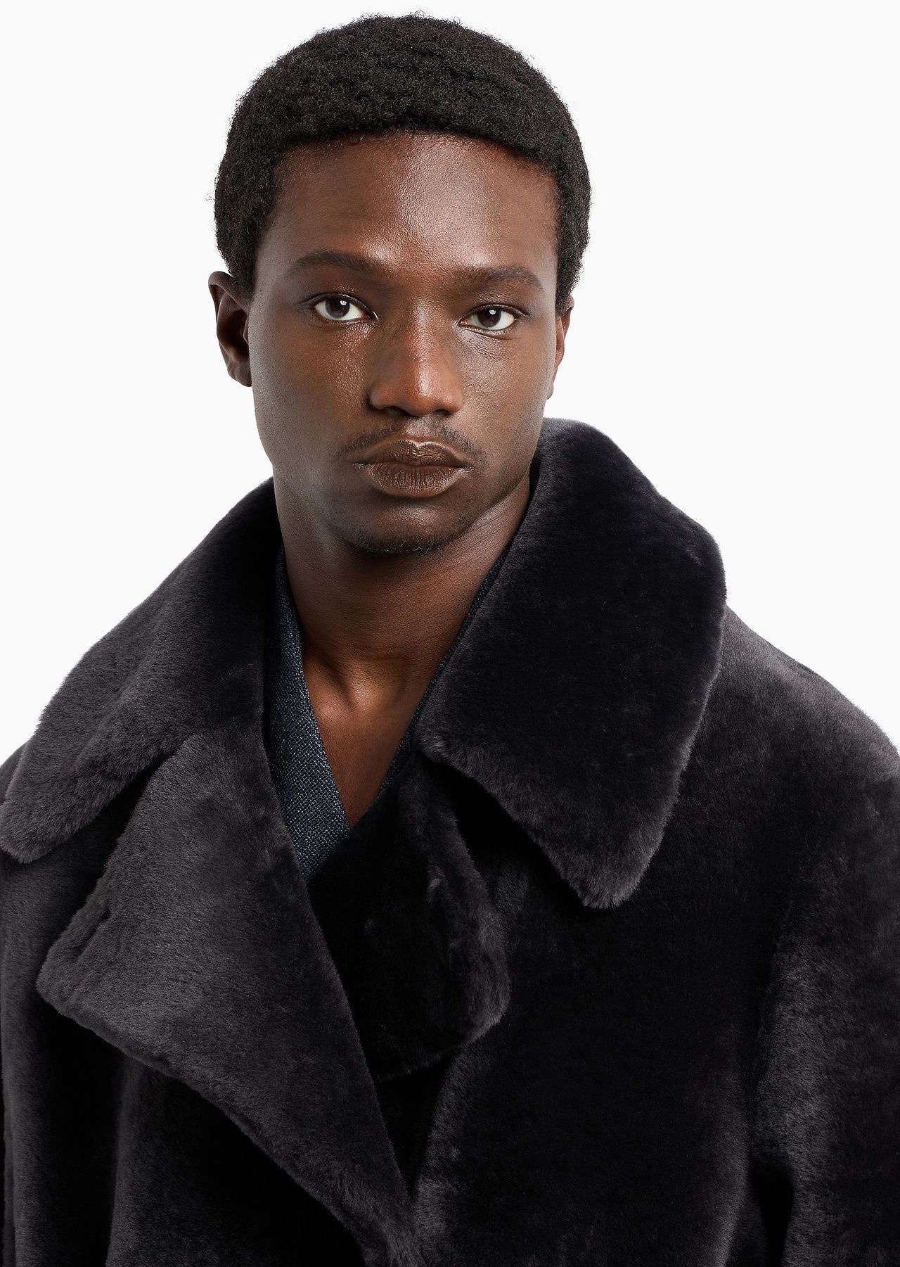 Reversible, double-breasted sheepskin coat in Italian merino shearling - 6