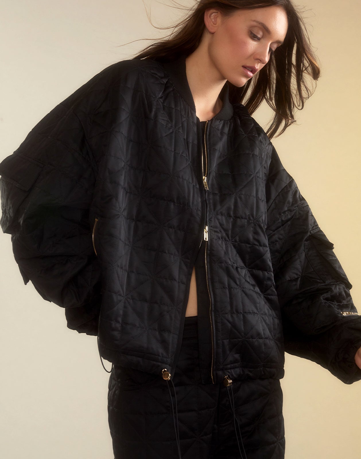 Downtown Quilted Bomber Jacket - 9