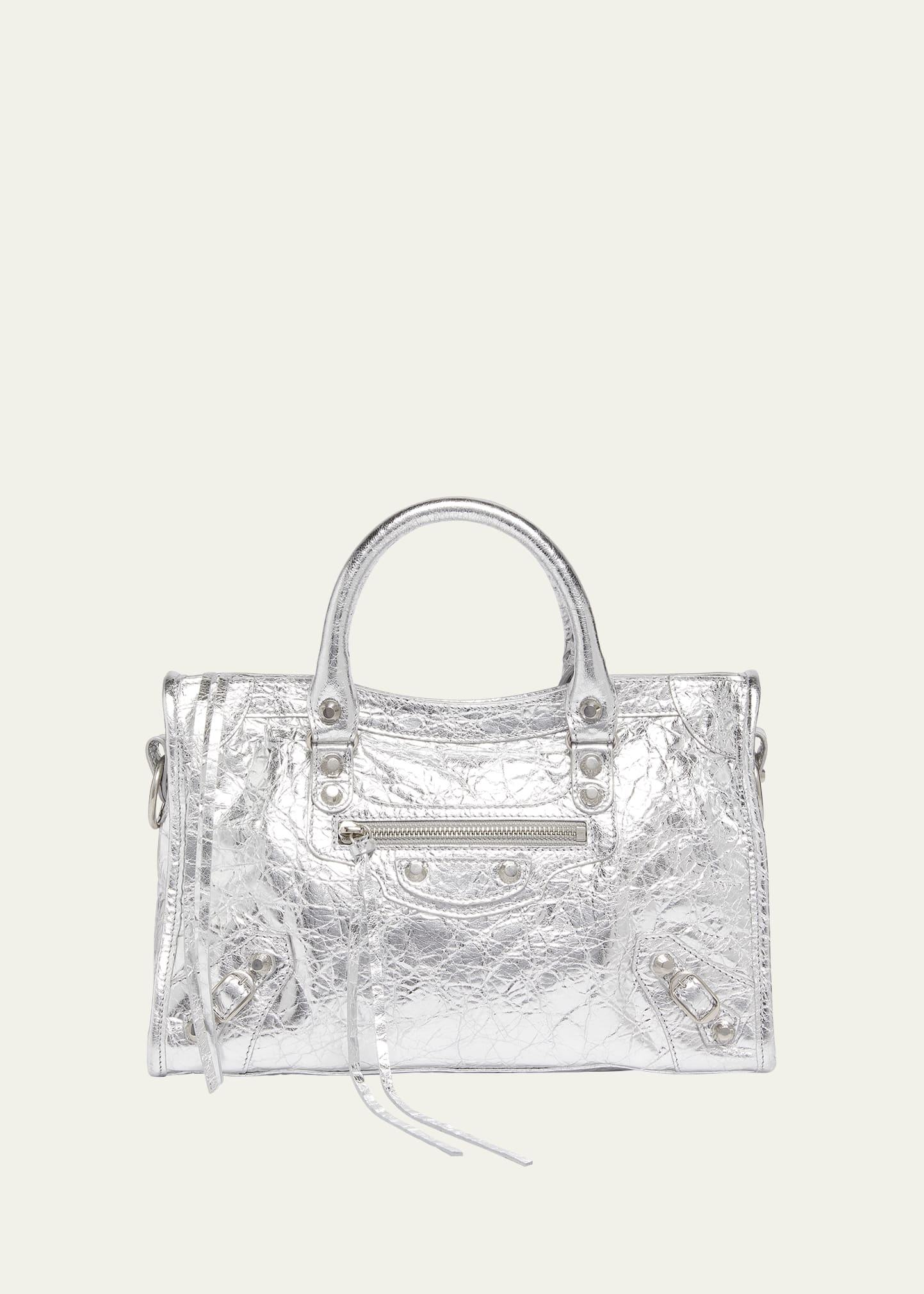 Le City Small Metallic Leather Tote Bag - 1
