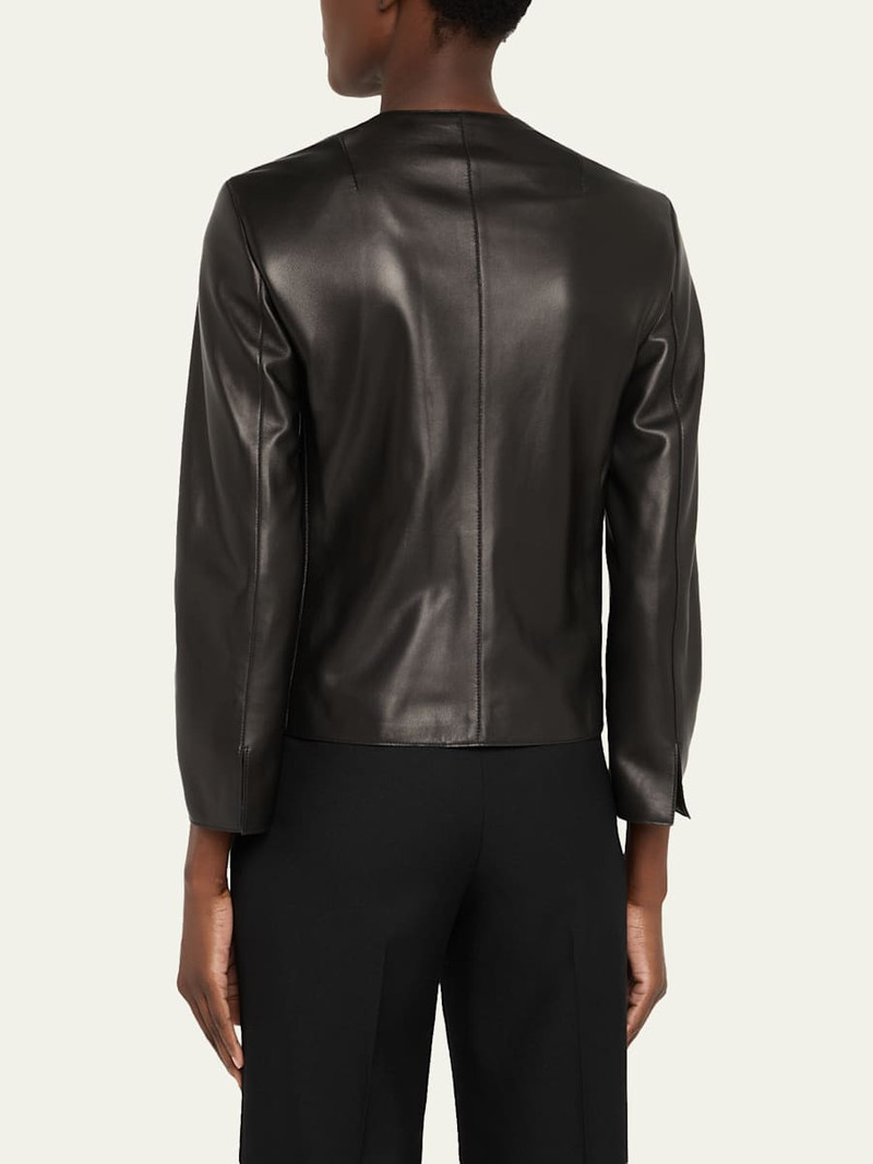 AKRIS Lamb Nappa Leather Collarless Jacke† outlook