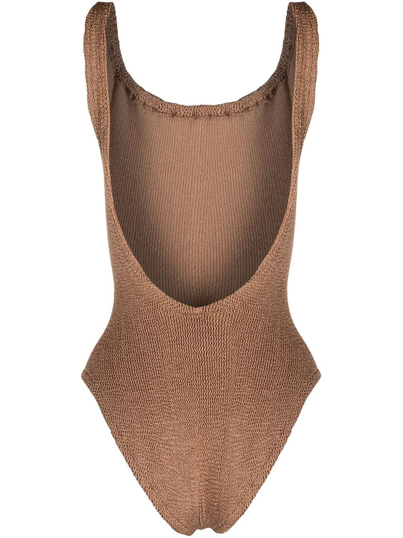 Hunza G knitted low-back swimsuit outlook