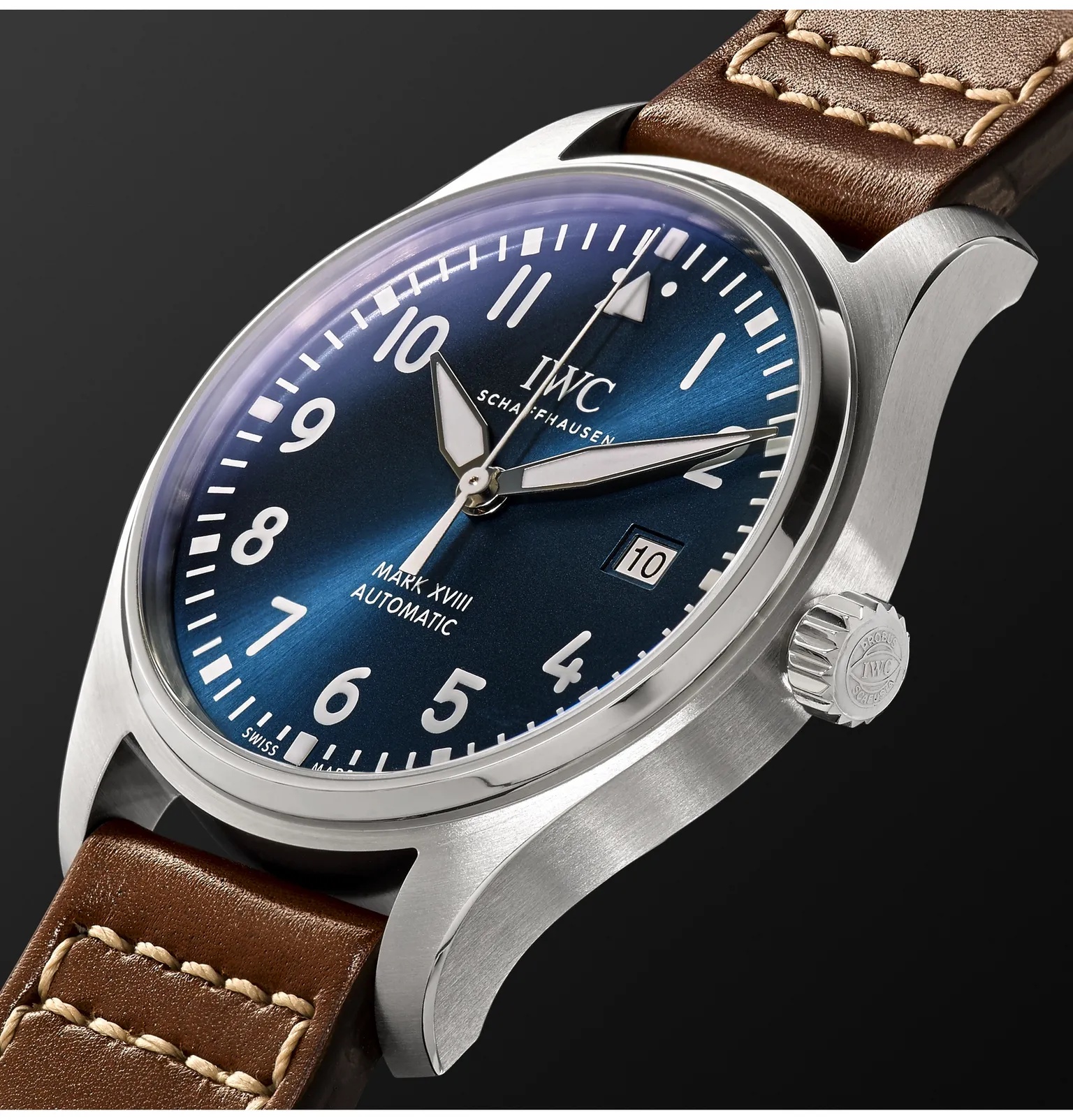 Pilot's Mark XVIII Le Petit Prince Edition Automatic 40mm Stainless Steel and Leather Watch, Ref. No - 4