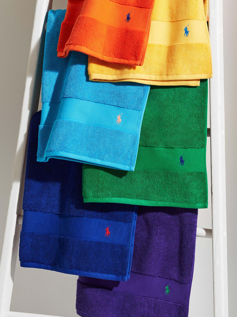 Polo Player Cotton Bath Mat - Sailing Orange 7