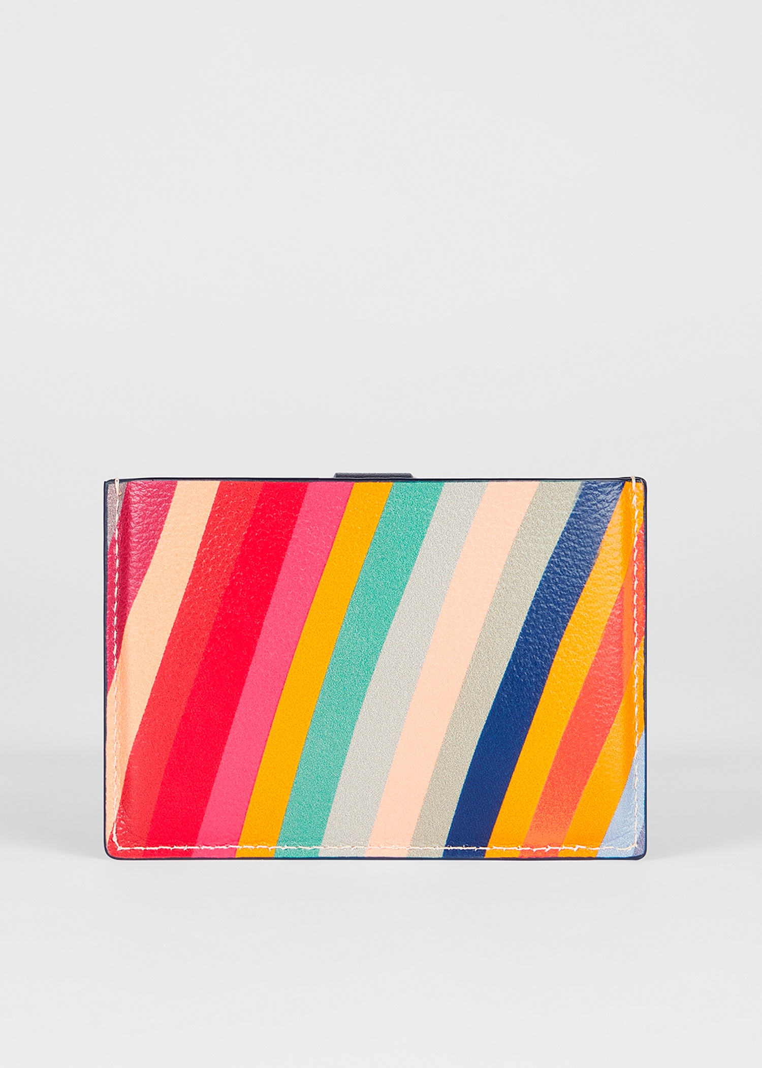 Women's 'Swirl' Navy Trim Card Holder - 4