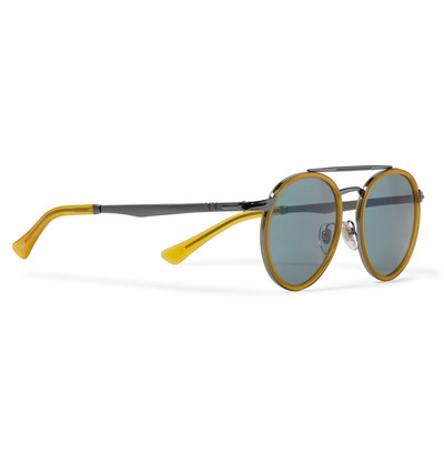 Persol Round-Frame Acetate and Silver-Tone Sunglasses outlook