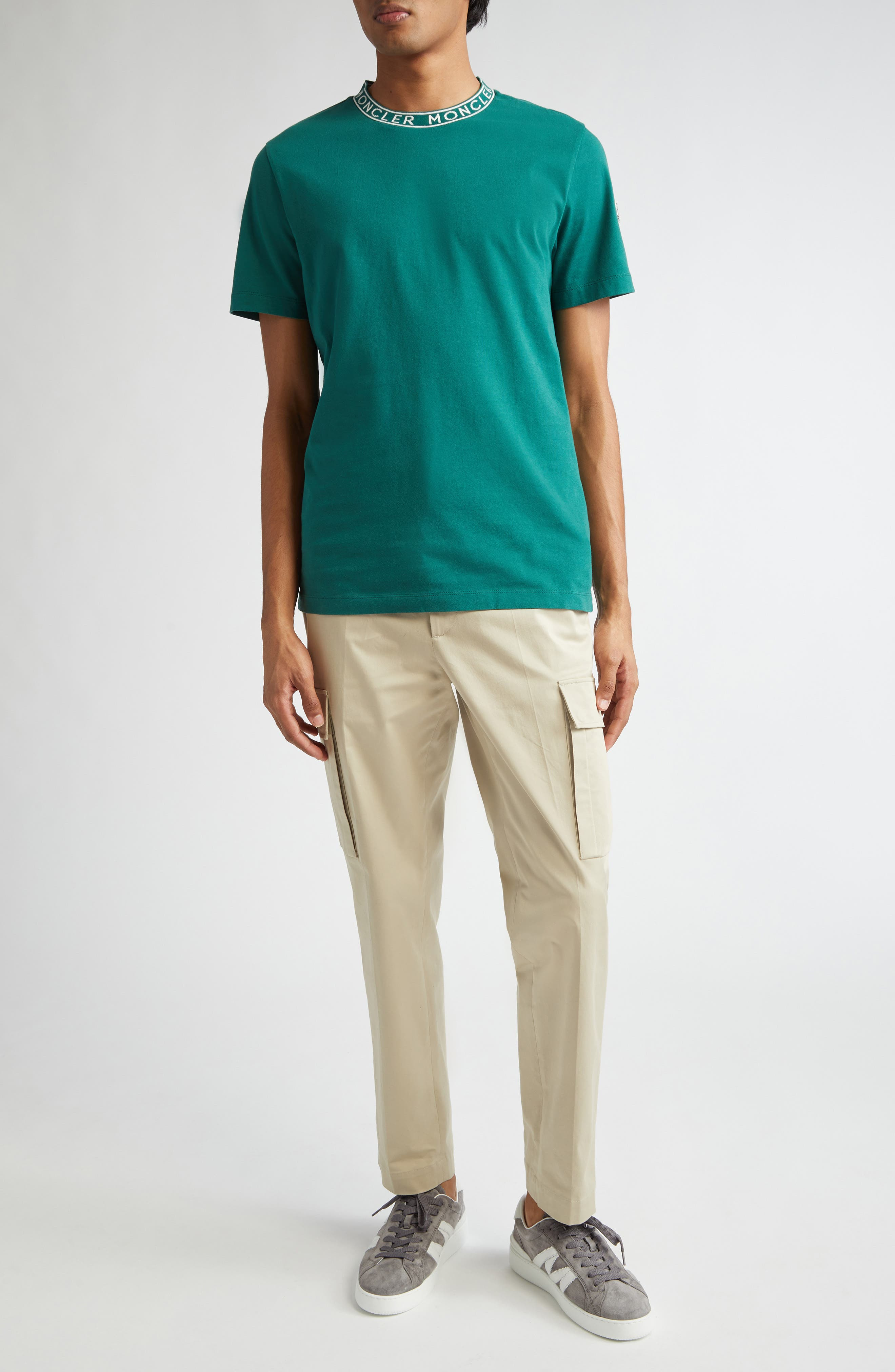 Moncler Logo Cotton T-Shirt in Botanical Garden at Nordstrom - 2