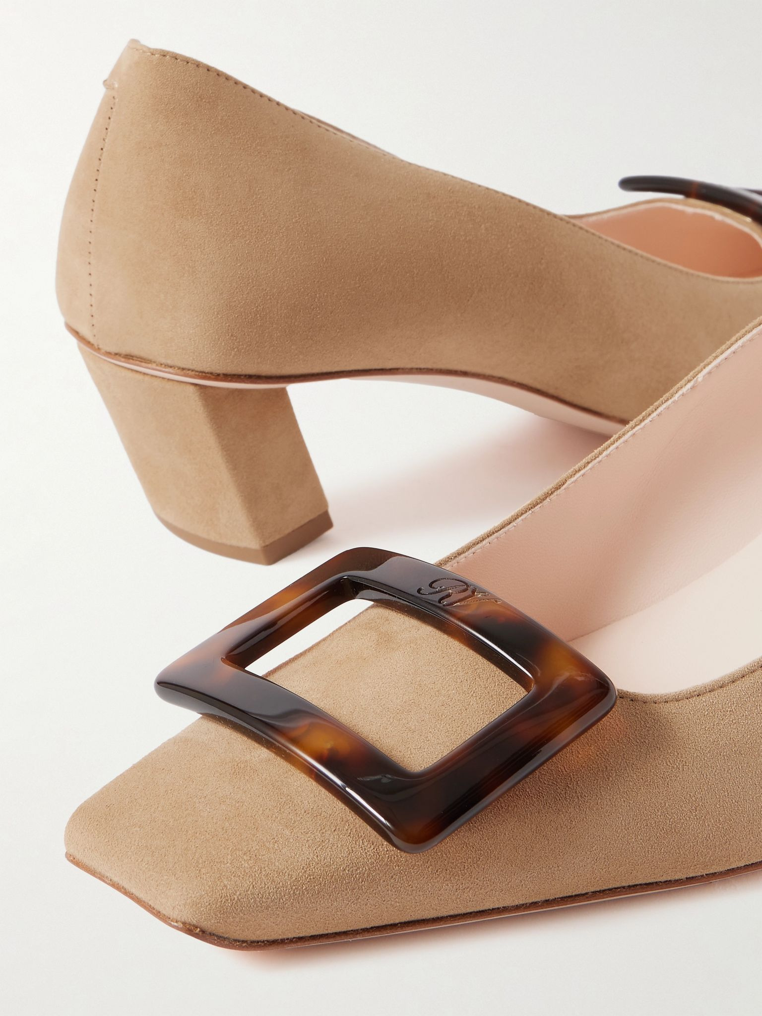 Belle Vivier 45 suede pumps Brown - 4