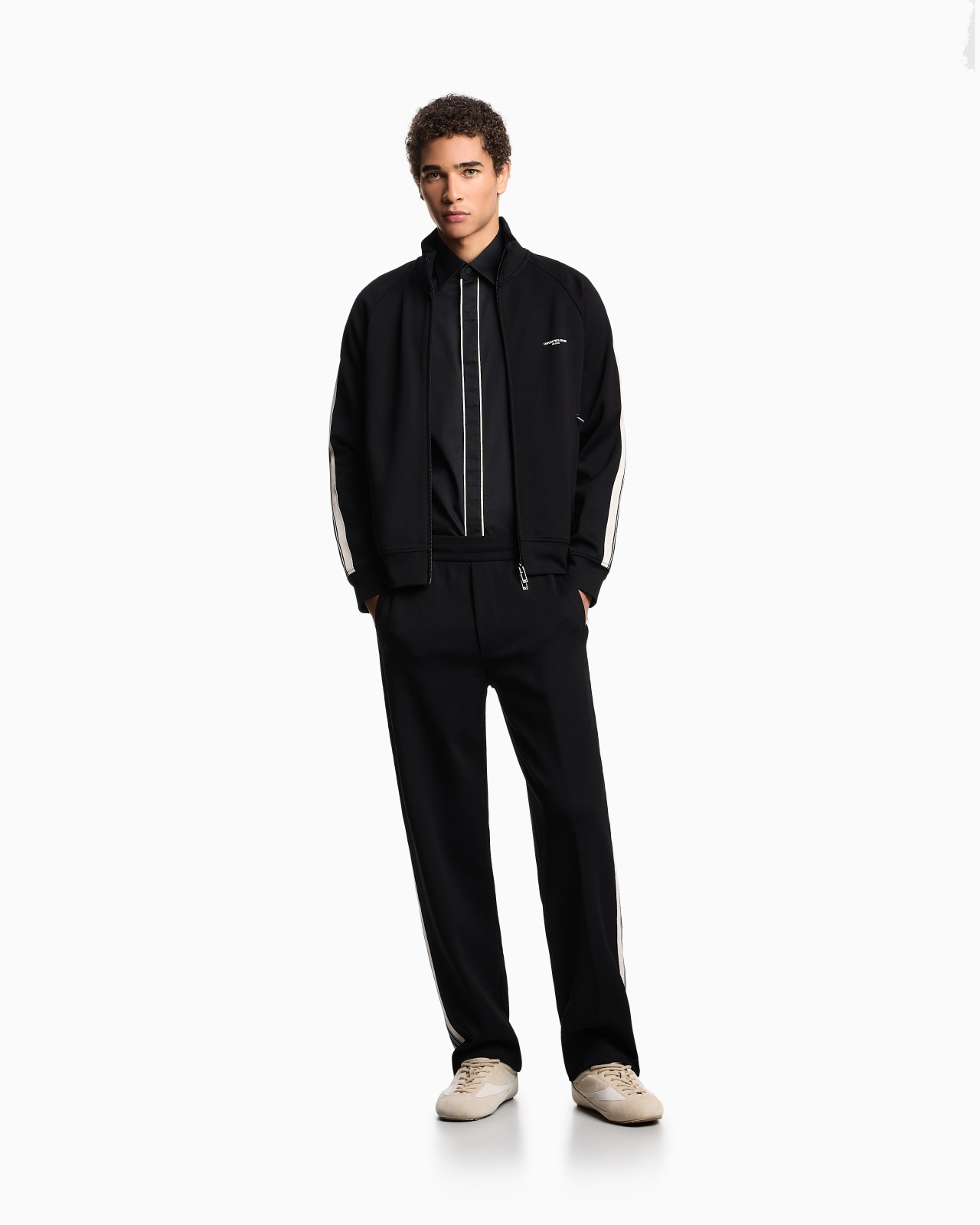 ASV JERSEY TROUSERS WITH ELASTICATED WAIST AND CONTRASTING BANDS - 2