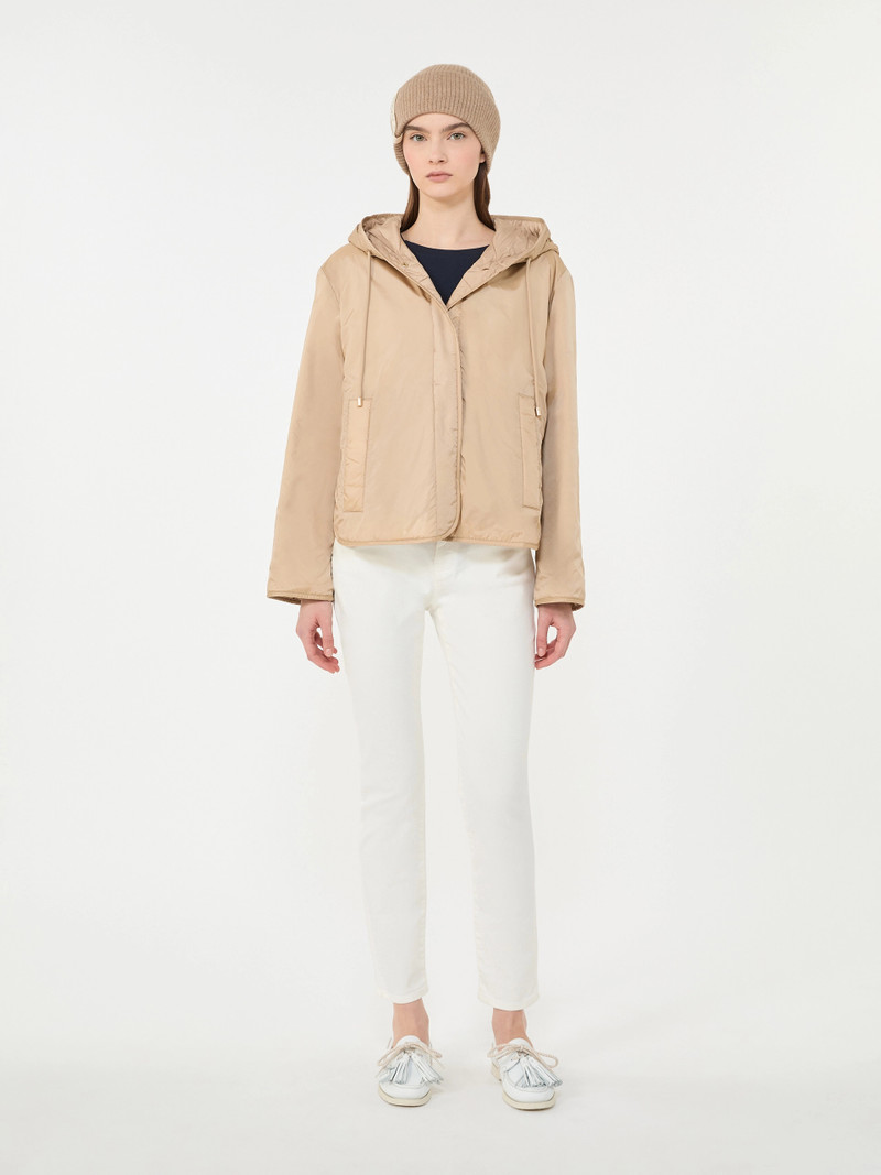 WEEKEND Max Mara Padded, hooded jacket in water-repellent canvas - BEIGE outlook
