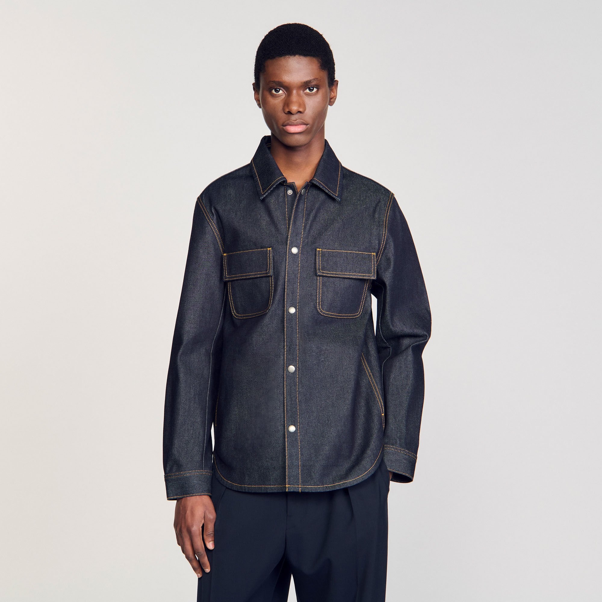 DENIM OVERSIZED SHIRT - 4