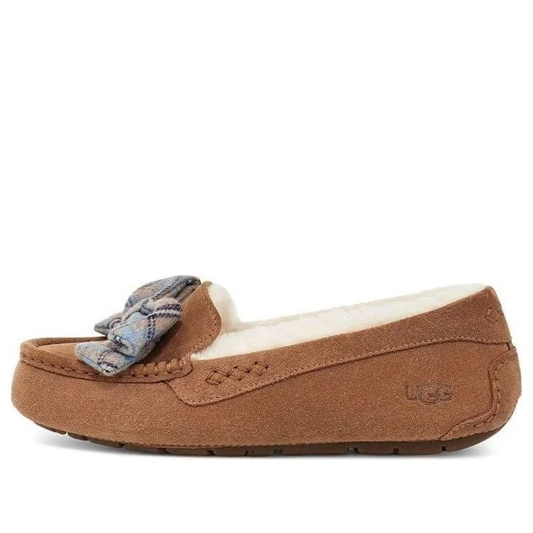 (WMNS) UGG ANSLEY Plaid Bow 'Chestnut' 1127850-CHE - 1
