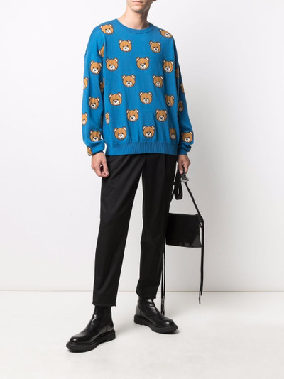 Moschino Teddy intarsia-knit jumper outlook