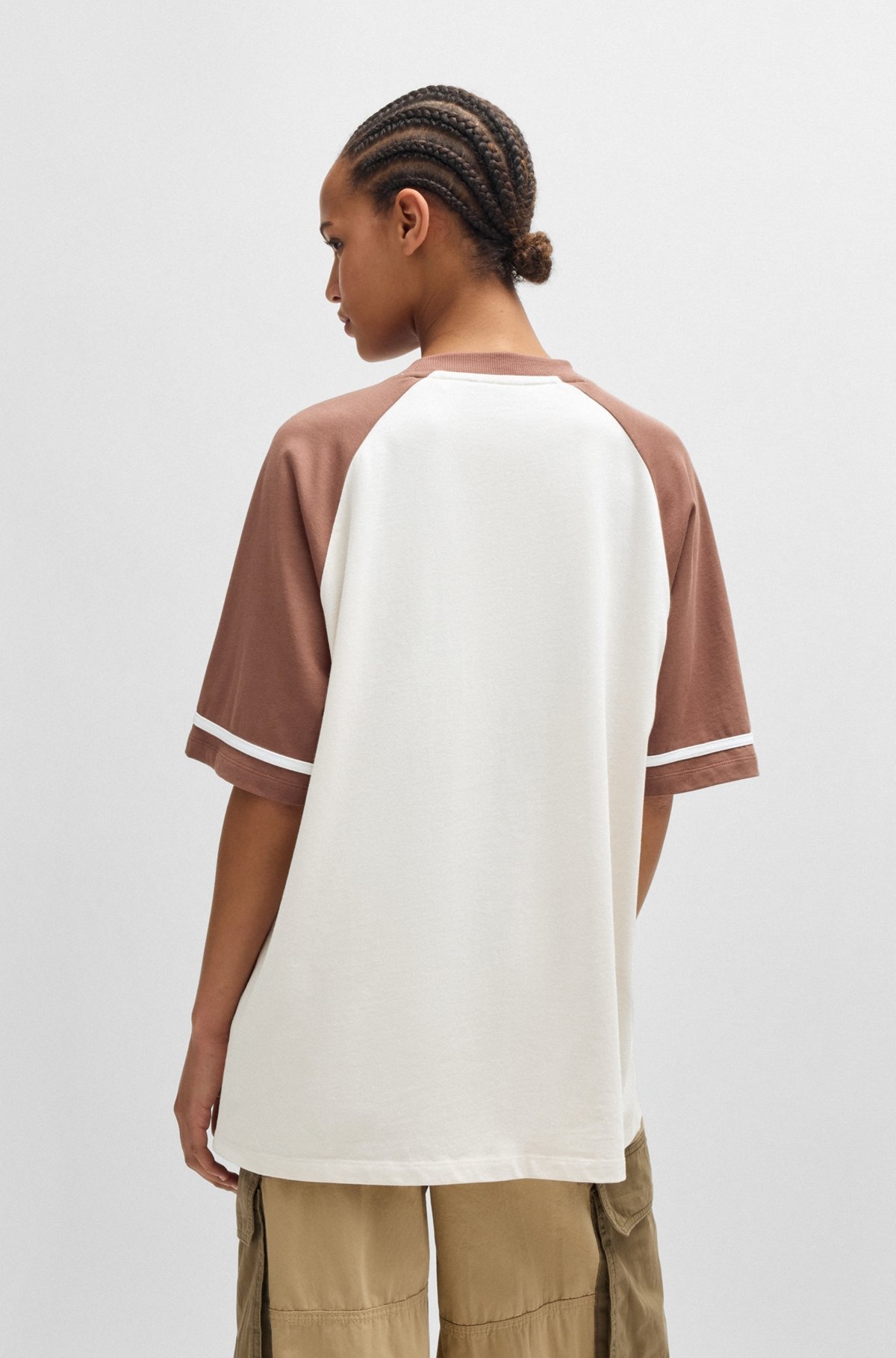 COTTON-JERSEY LOOSE-FIT T-SHIRT WITH HAPPY HUGO PRINT - 5