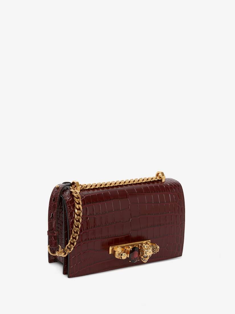 Women's Jewelled Satchel in Madder - 2