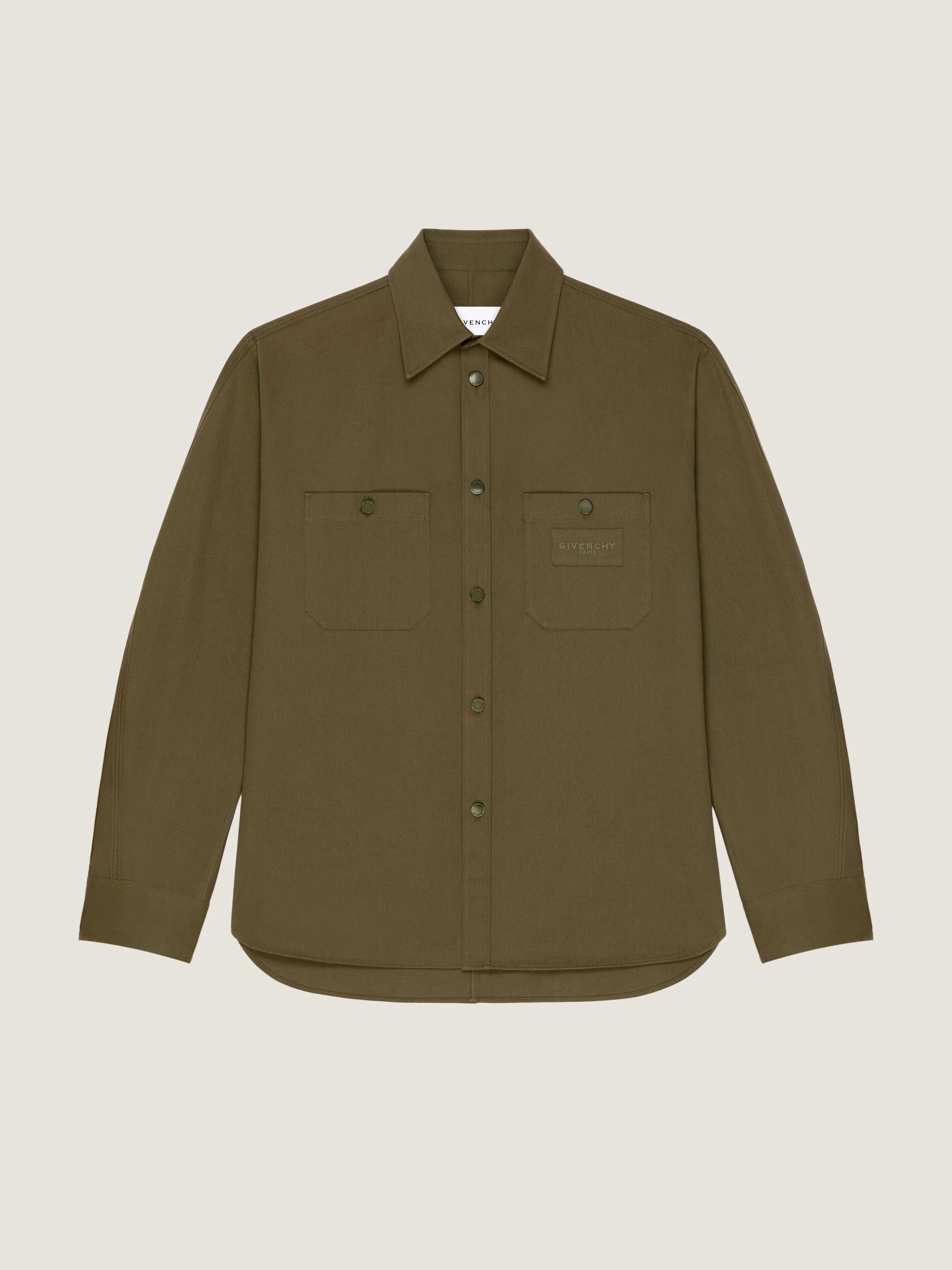 COUTURE SEAM OVERSHIRT IN COTTON GIVENCHY PARIS PATCH - 1