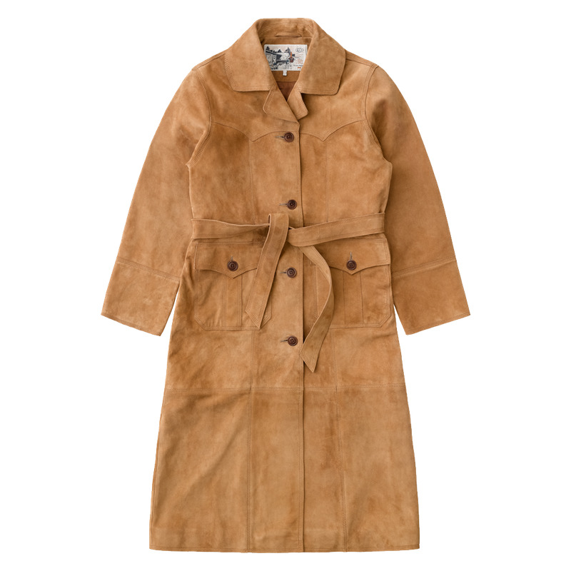 Ilse Suede Coat Tobacco - 11