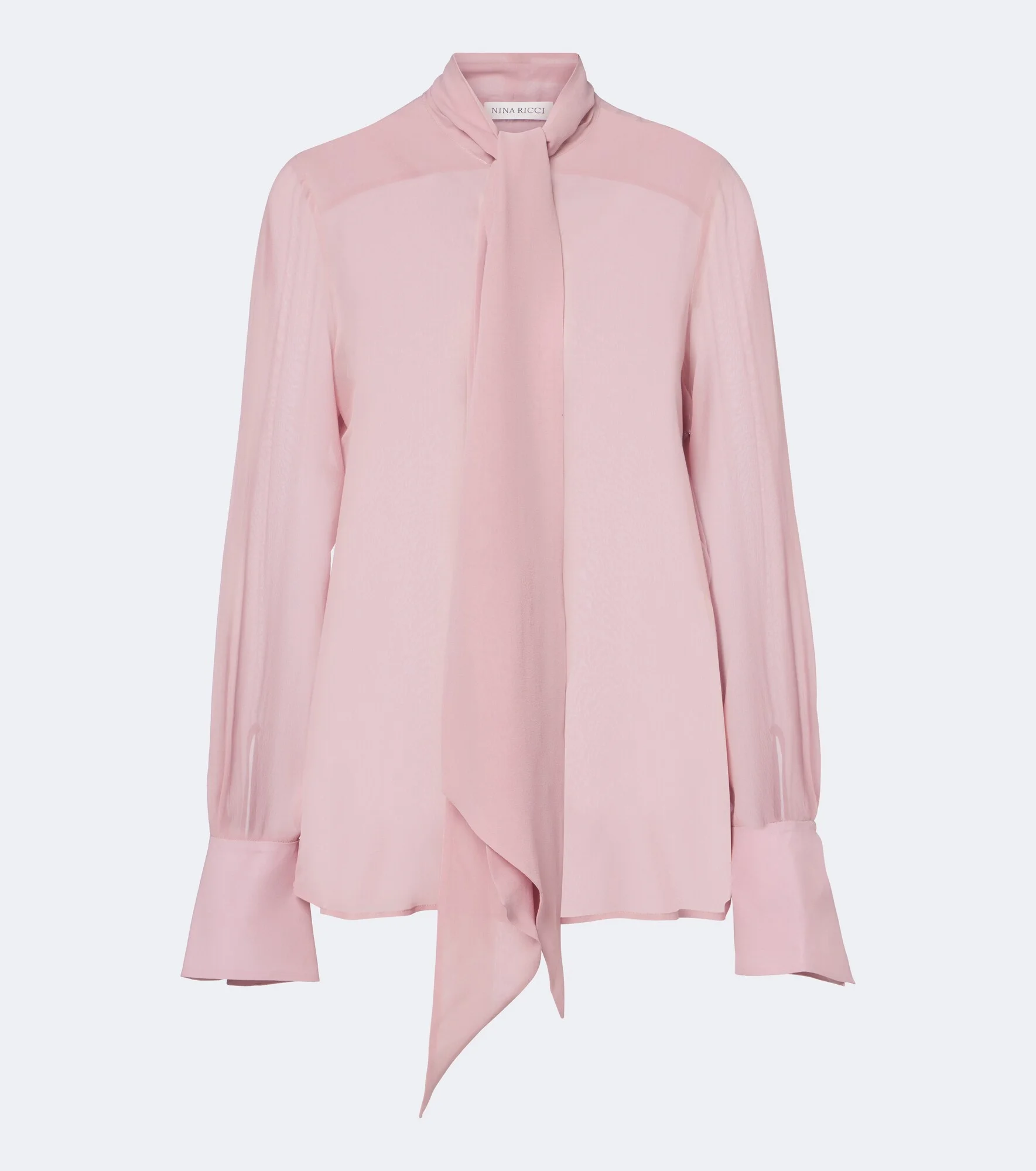 Tie-neck silk blouse - 1