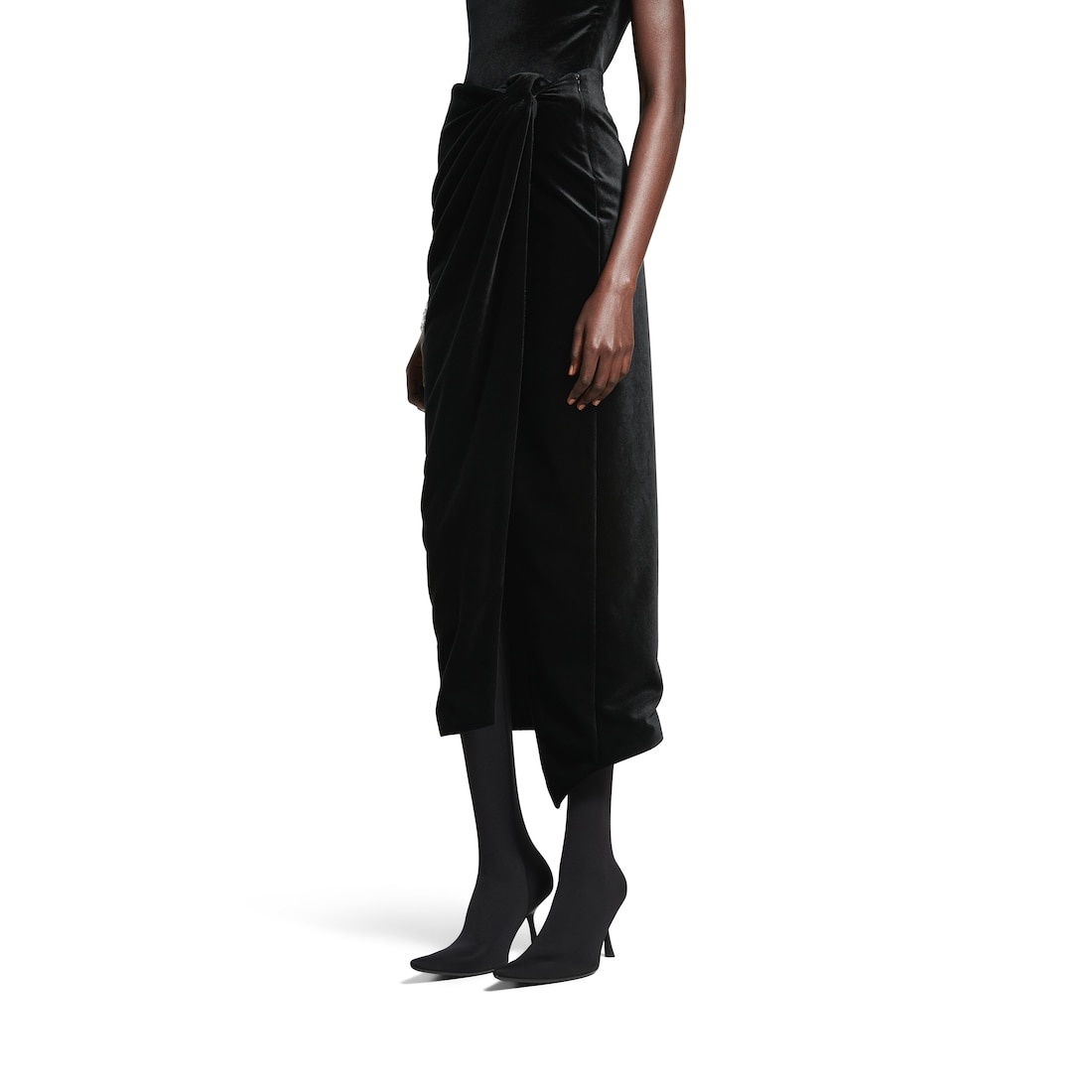 Women's Wrap Skirt in Black - 5