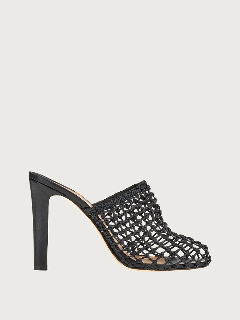 WOVEN HIGH HEEL MULE - 1