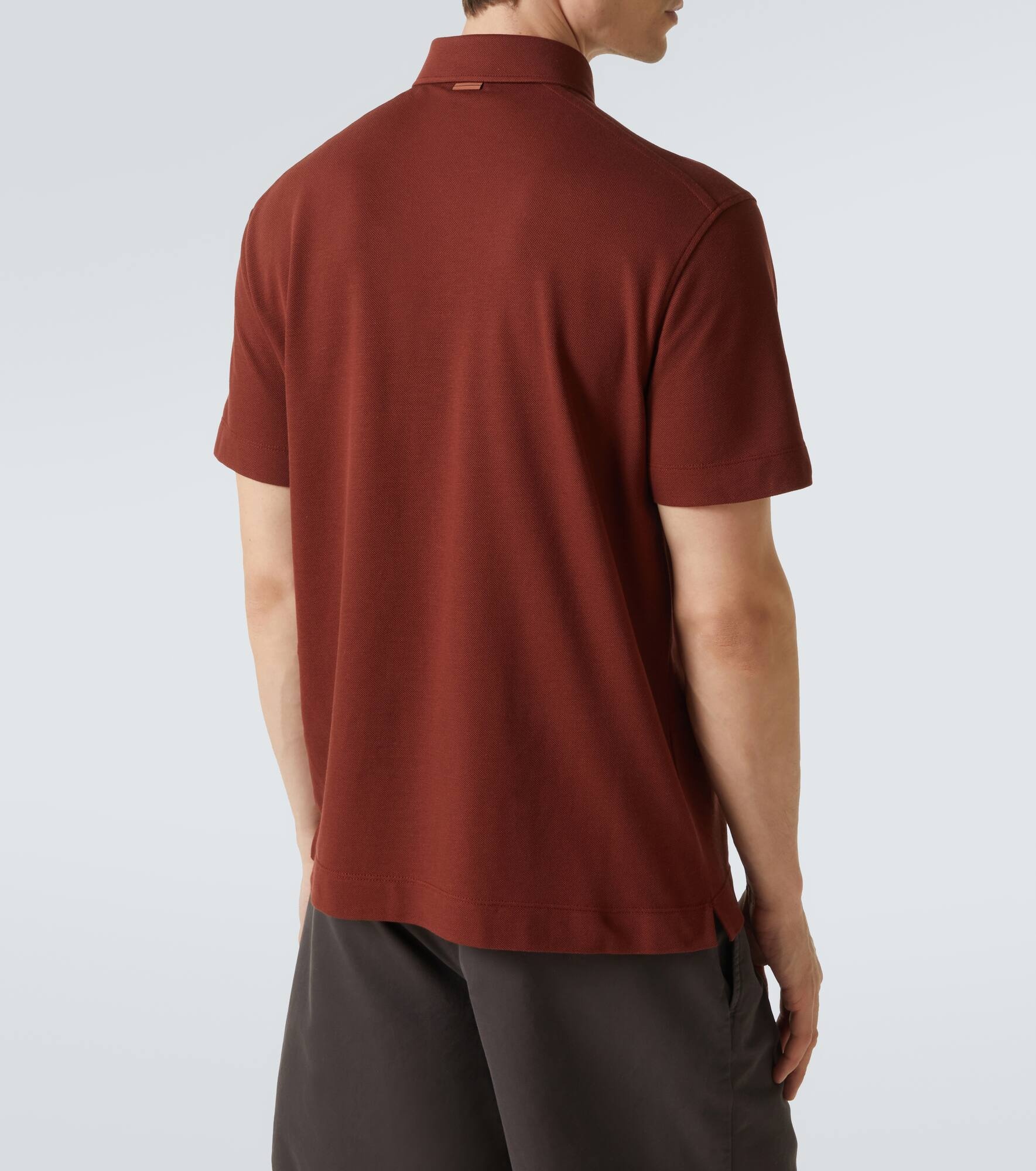 Cotton piqué polo shirt - 4